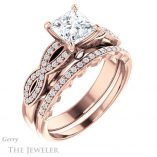 Princess Cut Forever One Moissanite Engagement Ring #GTJ933-square-fo-r 6 Princess Cut Forever One Moissanite Engagement Ring #GTJ933-square-fo-r