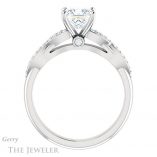 Princess Cut Forever One Moissanite Engagement Ring #GTJ933-square-fo-w 2 Princess Cut Forever One Moissanite Engagement Ring #GTJ933-square-fo-w