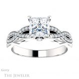Princess Cut Forever One Moissanite Engagement Ring #GTJ933-square-fo-w 1 Princess Cut Forever One Moissanite Engagement Ring #GTJ933-square-fo-w