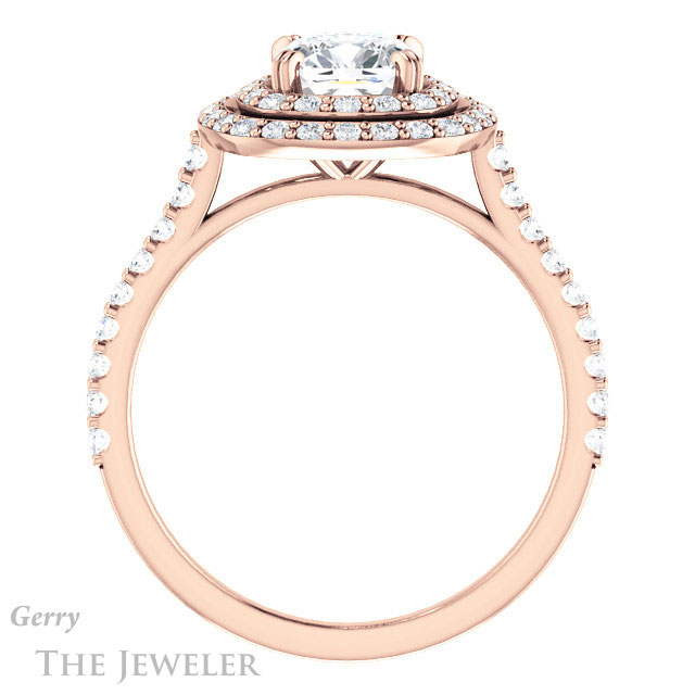 Cushion Cut Forever One Moissanite Engagement Ring #GTJ935-cushion-fo-r