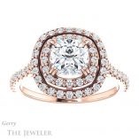 Cushion Cut Forever One Moissanite Engagement Ring #GTJ935-cushion-fo-r