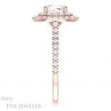 Cushion Cut Forever One Moissanite Engagement Ring #GTJ935-cushion-fo-r