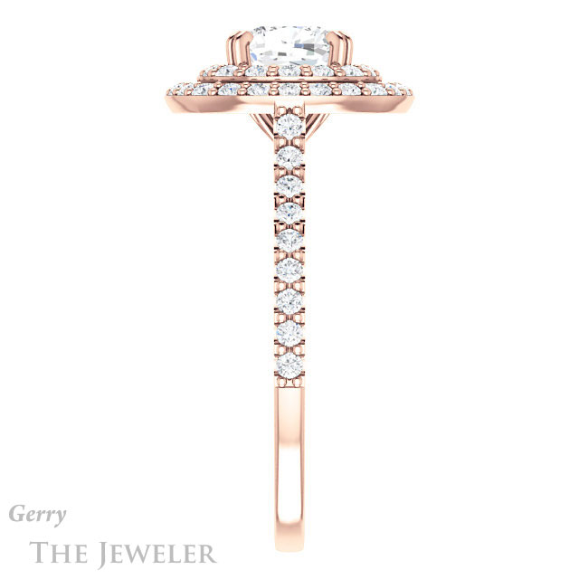 Cushion Cut Forever One Moissanite Engagement Ring #GTJ935-cushion-fo-r