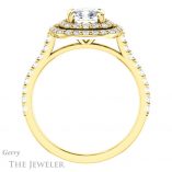 Cushion Cut Forever One Moissanite Engagement Ring #GTJ935-cushion-fo-y