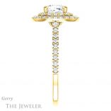 Cushion Cut Forever One Moissanite Engagement Ring #GTJ935-cushion-fo-y