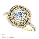 Cushion Cut Forever One Moissanite Engagement Ring #GTJ935-cushion-fo-y