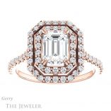 Emerald Cut Forever Brilliant Moissanite Engagement Ring #GTJ935-emerald-fb-r