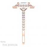 Emerald Cut Forever Brilliant Moissanite Engagement Ring #GTJ935-emerald-fb-r