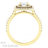 Emerald Cut Forever Brilliant Moissanite Engagement Ring #GTJ935-emerald-fb-y