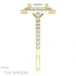 Emerald Cut Forever Brilliant Moissanite Engagement Ring #GTJ935-emerald-fb-y
