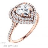 Heart Shaped Forever Brilliant Moissanite Engagement Ring #GTJ935-heart-fb-r