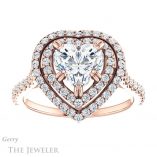 Heart Shaped Forever Brilliant Moissanite Engagement Ring #GTJ935-heart-fb-r
