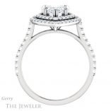 Heart Shaped Forever Brilliant Moissanite Engagement Ring #GTJ935-heart-fb-w