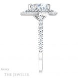 Heart Shaped Forever Brilliant Moissanite Engagement Ring #GTJ935-heart-fb-w
