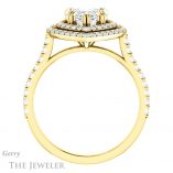 Heart Shaped Forever Brilliant Moissanite Engagement Ring #GTJ935-heart-fb-y