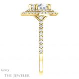 Heart Shaped Forever Brilliant Moissanite Engagement Ring #GTJ935-heart-fb-y