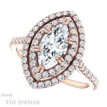 Marquise Cut Forever Brilliant Moissanite Engagement Ring #GTJ935-marquise-fb-r