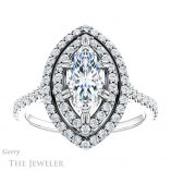 Marquise Cut Forever Brilliant Moissanite Engagement Ring #GTJ935-marquise-fb-w
