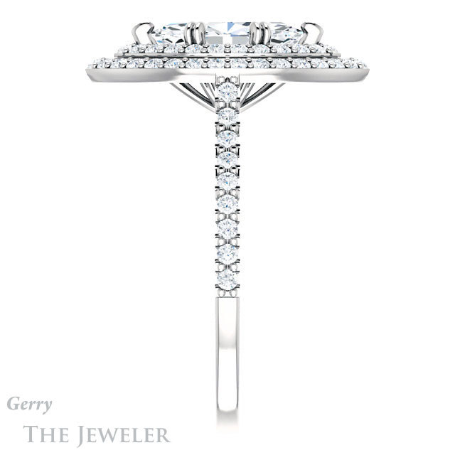 Marquise Cut Forever Brilliant Moissanite Engagement Ring #GTJ935-marquise-fb-w