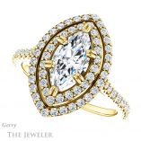 Marquise Cut Forever Brilliant Moissanite Engagement Ring #GTJ935-marquise-fb-y