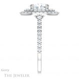 Oval Shaped Forever One Moissanite Engagement Ring #GTJ935-oval-fo-w