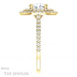Oval Shaped Forever One Moissanite Engagement Ring #GTJ935-oval-fo-y