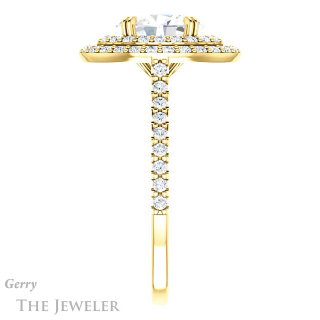 Oval Shaped Forever One Moissanite Engagement Ring #GTJ935-oval-fo-y