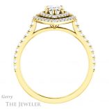 Pear Shaped Forever Brilliant Moissanite Engagement Ring #GTJ935-pear-fb-y