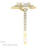 Pear Shaped Forever Brilliant Moissanite Engagement Ring #GTJ935-pear-fb-y