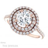 Round Cut Forever One Moissanite Engagement Ring #GTJ935-round-fo-r 5 Round Cut Forever One Moissanite Engagement Ring #GTJ935-round-fo-r