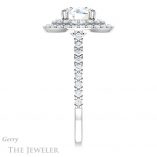 Round Cut Forever One Moissanite Engagement Ring #GTJ935-round-fo-w