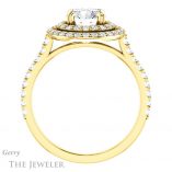 Round Cut Forever One Moissanite Engagement Ring #GTJ935-round-fo-y