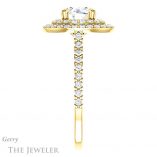 Round Cut Forever One Moissanite Engagement Ring #GTJ935-round-fo-y