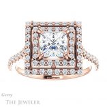 Princess Cut Forever One Moissanite Engagement Ring #GTJ935-square-fo-r 1 Princess Cut Forever One Moissanite Engagement Ring #GTJ935-square-fo-r