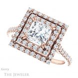 Princess Cut Forever One Moissanite Engagement Ring #GTJ935-square-fo-r 5 Princess Cut Forever One Moissanite Engagement Ring #GTJ935-square-fo-r