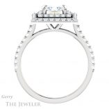 Princess Cut Forever One Moissanite Engagement Ring #GTJ935-square-fo-w