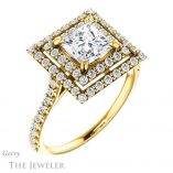 Princess Cut Forever One Moissanite Engagement Ring #GTJ935-square-fo-y