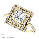 Princess Cut Forever One Moissanite Engagement Ring #GTJ935-square-fo-y