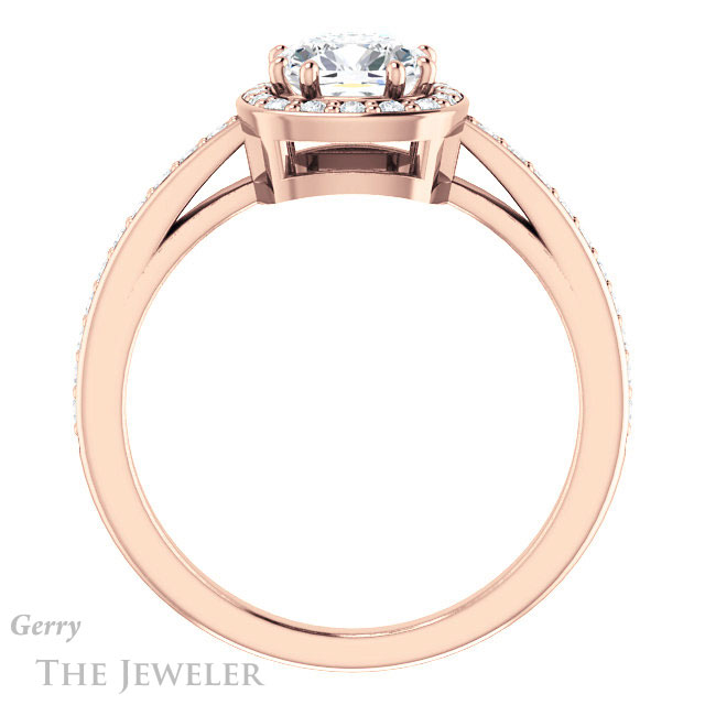 Cushion Cut Forever One Moissanite Engagement Ring #GTJ936-cushion-fo-r