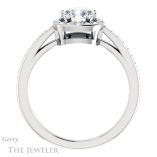 Cushion Cut Forever One Moissanite Engagement Ring #GTJ936-cushion-fo-w