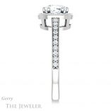 Cushion Cut Forever One Moissanite Engagement Ring #GTJ936-cushion-fo-w
