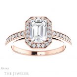 Emerald Cut Forever Brilliant Moissanite Engagement Ring #GTJ936-emerald-fb-r