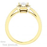 Emerald Cut Forever Brilliant Moissanite Engagement Ring #GTJ936-emerald-fb-y