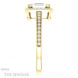 Emerald Cut Forever Brilliant Moissanite Engagement Ring #GTJ936-emerald-fb-y