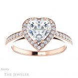 Heart Shaped Forever One Moissanite Engagement Ring #GTJ936-heart-fb-r 1 Heart Shaped Forever Brilliant Moissanite Engagement Ring #GTJ936-heart-fb-r