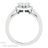Heart Shaped Forever Brilliant Moissanite Engagement Ring #GTJ936-heart-fb-w