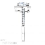 Heart Shaped Forever Brilliant Moissanite Engagement Ring #GTJ936-heart-fb-w
