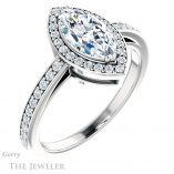 Marquise Cut Forever Brilliant Moissanite Engagement Ring #GTJ936-marquise-fb-w