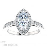 Marquise Cut Forever Brilliant Moissanite Engagement Ring #GTJ936-marquise-fb-w