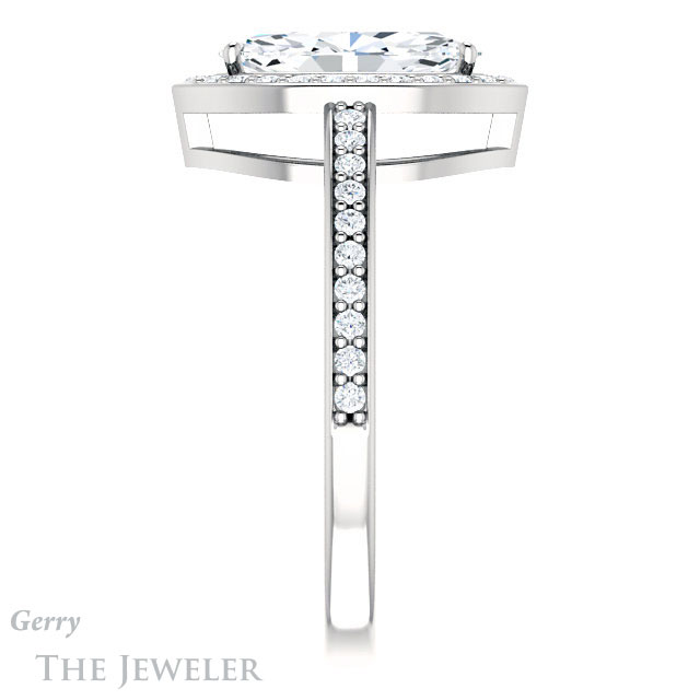 Marquise Cut Forever Brilliant Moissanite Engagement Ring #GTJ936-marquise-fb-w